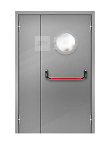Остекленная ДПМ-02 противопожарная дверь 1200×2100 мм
